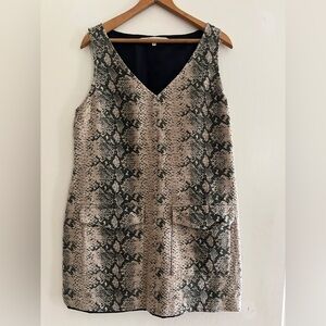Rachel Roy Snakeskin Shift Dress Size L